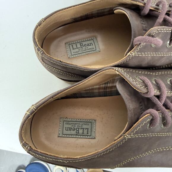 L.L.Bean East Point Oxfords Mens 13 Brown Leather Lace-Up Round Toe Casual Shoes main image 9